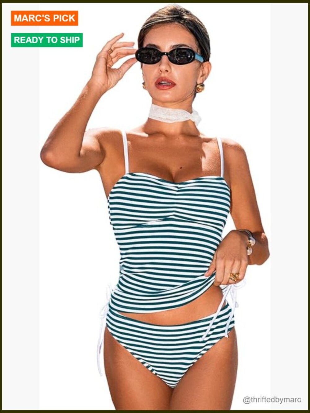 Women's Tankini Set Two Piece Swimsuit Mid Rise Sweetheart Neck Adjustable